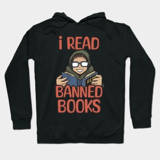 i read banned book,shirt about reading Hoodie